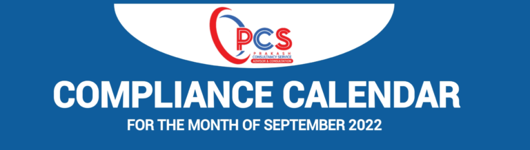 Compliance Calendar September 2022