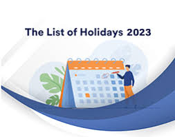 Pan India Holiday List 2023