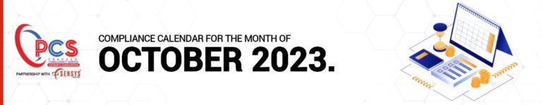 Compliance Calendar October 2023