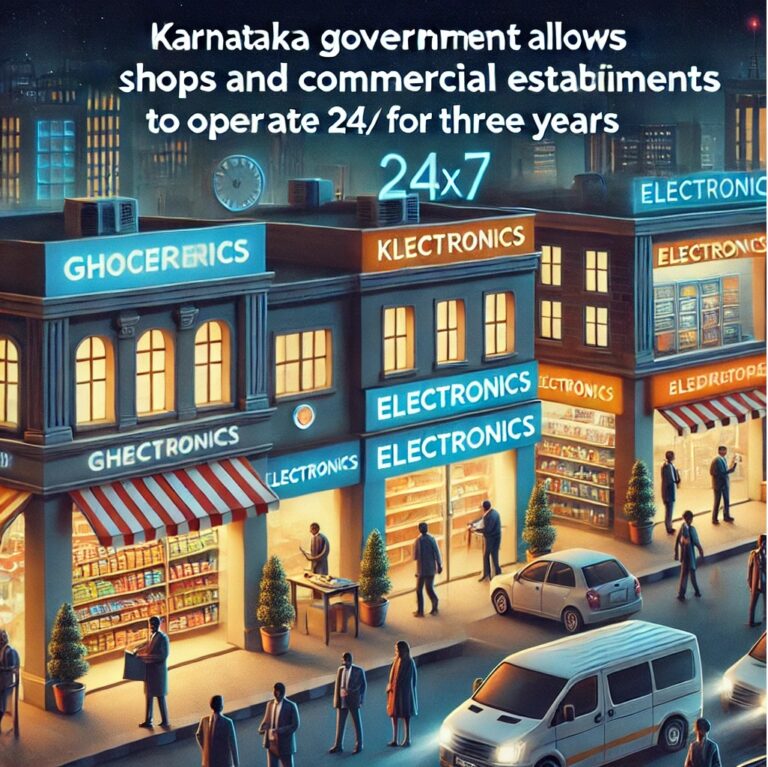 Karnataka Government Allows Shops and Commercial Establishments to Operate 24×7 for Three Years: Key Guidelines