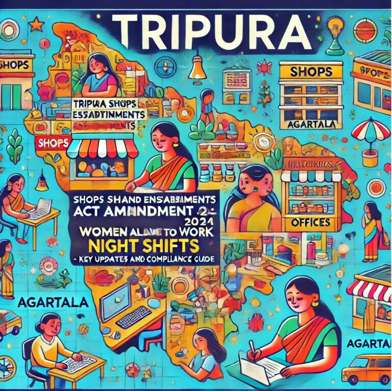 Tripura Shops and Establishments Act Amendment 2024: Women Allowed to Work Night Shifts – Key Updates and Compliance Guide