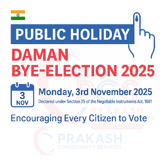 🗳️ Public Holiday in Daman on 3rd November 2025 for Bye-Election