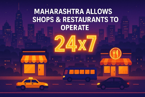 🌃 Maharashtra Allows Shops & Restaurants to Operate 24×7 – Key Compliance Insights for Businesses